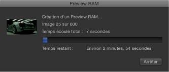 Figure. RAM Preview progress dialog.