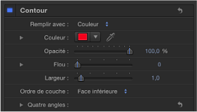 Figure. Outline controls in the Style pane of the Text tab.