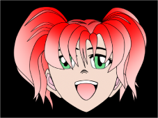 Figure. Canvas window showing complex illustration using many shapes.