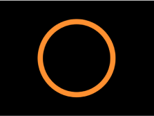 Figure. Canvas window showing a circle shape with an outline but no fill.