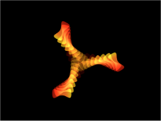 Figure. Canvas window showing replicator with Opacity animating over the duration of the behavior.