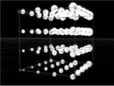 Figure. Canvas window showing replicator with Origin set to Back Upper Right.