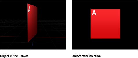 Figure. Canvas window showing an isolated object.