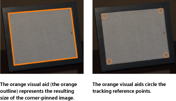 Figure. Canvas window showing an object tracked by offset points.