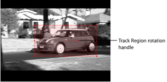 Figure. Canvas window showing track region boundaries and handles.