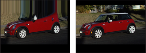 Fgure. Canvas showing clip with Scrape filter applied.