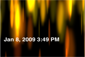 Figure. Canvas showing Time Date generator displaying the date and the time in hours and minutes.