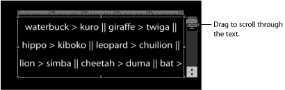 Figure. Canvas showing text entry field with enhanced scroll control.