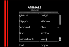 Figure. Canvas showing text entry field with ruler and scroll control.