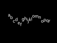 Figure. Canvas showing text sequence with Y position offset using a high variance value.