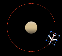 Figure. Canvas window showing example of Orbit Around behavior.