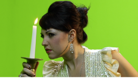 Figure. A greenscreen clip prior to keying.