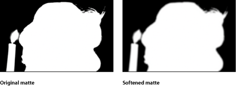 Figure. The original matte in the Canvas, compared to a softened version of itself.