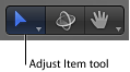 Figure. Adjust Item tool in the Toolbar.