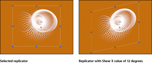 Figure. Canvas showing a replicator being sheared.