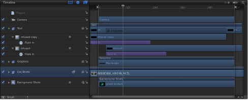 Figure. Timing pane showing Timeline.