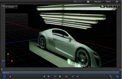 Figure. Canvas window showing 3D grid.