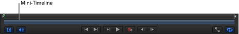 Figure. Mini-Timeline above the transport controls.