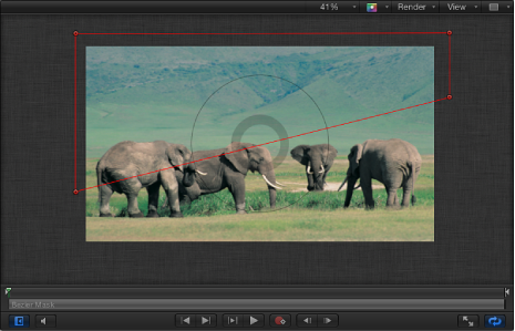 Figure. Bezier mask in Canvas.