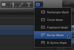 Figure. Bezier Mask tool in the Toolbar.