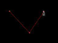 Figure. Canvas window showing a linear corner point.