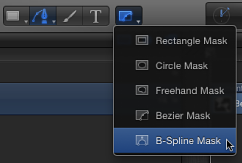 Figure. B-Spline Mask tool in the Toolbar.