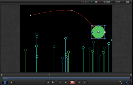 Figure. Canvas window showing an animated object.