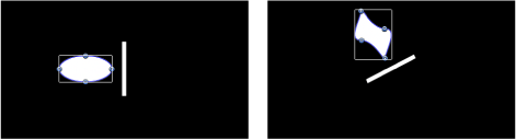 Figure. Canvas window showing two objects moving in tandem while retaining their original relative positions.