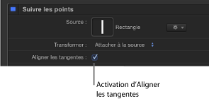 Figure. The Align Tangents checkbox.