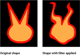 Figure. Canvas window showing a shape with a filter applied.