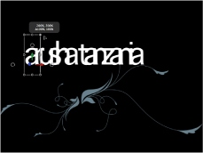 Figure. Canvas showing Sequence Text behavior onscreen scaling controls.