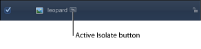 Figure. Layers list showing Isolate button (active).