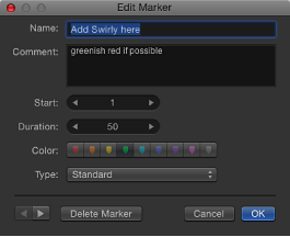 Figure. Edit Marker dialog.
