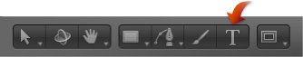 Figure. Text tool in the Toolbar.