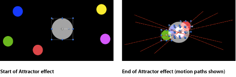Figure. Canvas window showing example of Attractor behavior.