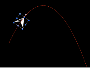 Figure. Canvas window showing example of Gravity behavior.