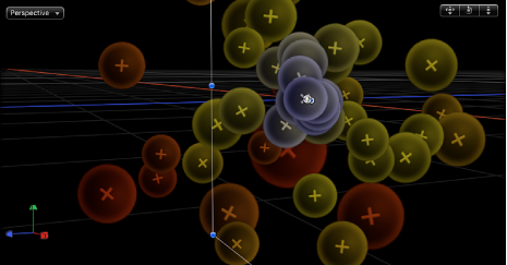 Particle system with the Depth Ordered setting off.
