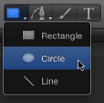 Figure. Circle tool in the Toolbar.
