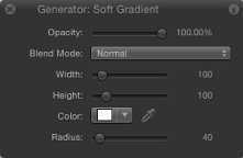 Figure. HUD showing Soft Gradient generator parameters.
