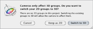 Figure. Switch to 3D dialog.