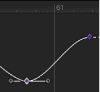 Figure. Curve segment set to Bezier interpolation method.
