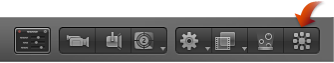 Figure. Arrow pointing to the Replicate button in the toolbar.