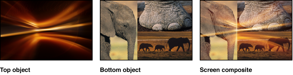 Practical example of Screen blending