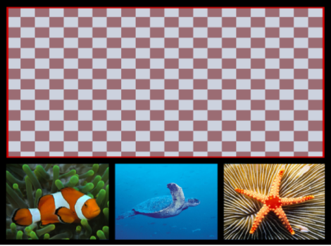 Canvas window showing an object with offline media
