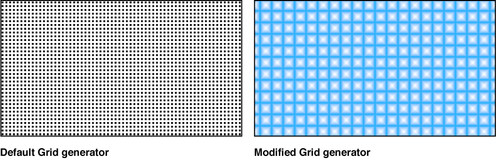 Canvas showing Grid generator with a variety of settings