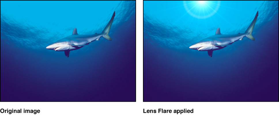 Canvas showing Lens Flare generator