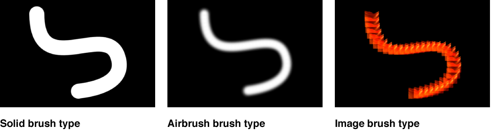 Canvas showing line with Brush Type set to Solid