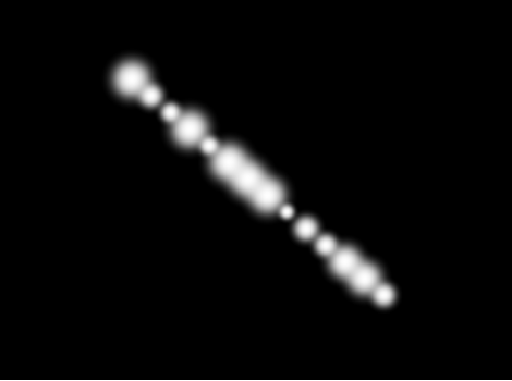 Canvas showing object with high degree of Brush Scale Randomness