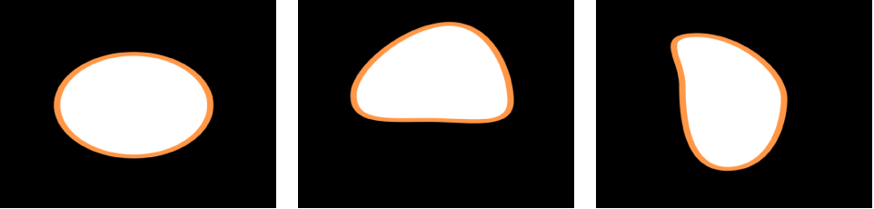 Canvas showing shape with Wriggle Shape behavior applied