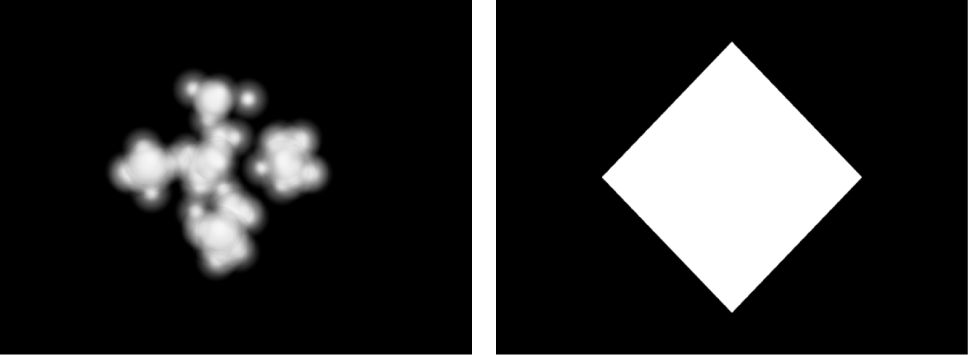 Canvas showing particle system with shape set to Image